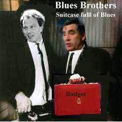 Album cover parody of Briefcase Full of Blues by Blues Brothers